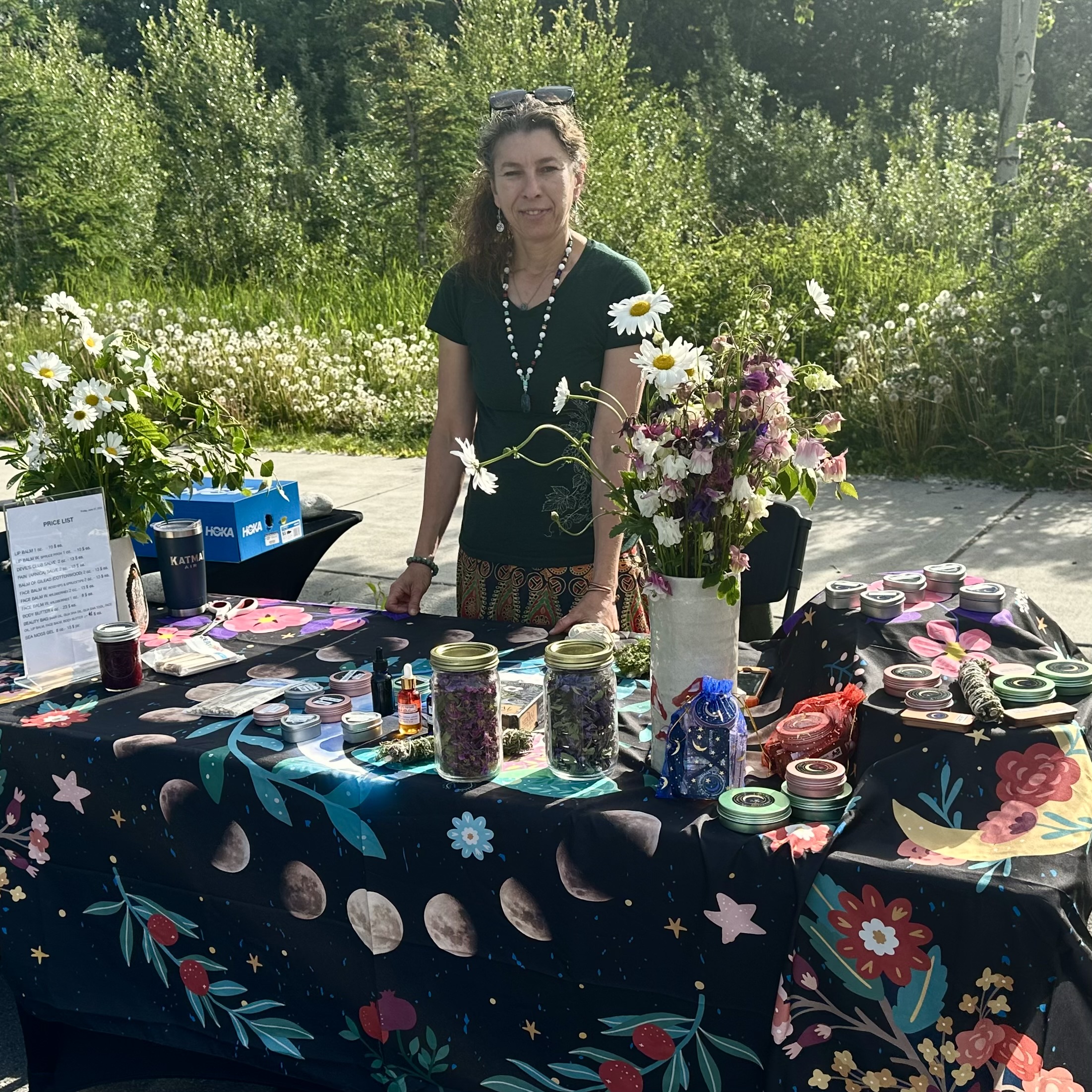 Nova Luna Herbals sells balms and herbal remedies handmade locally in small batches at the Muldoon Farmers Market